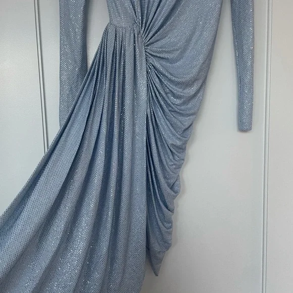 ❌SOLD❌ALEXANDRE VAUTHIER Draped Crystal Embellished Stretch Jersey Mini Dress - Picture 11 of 12